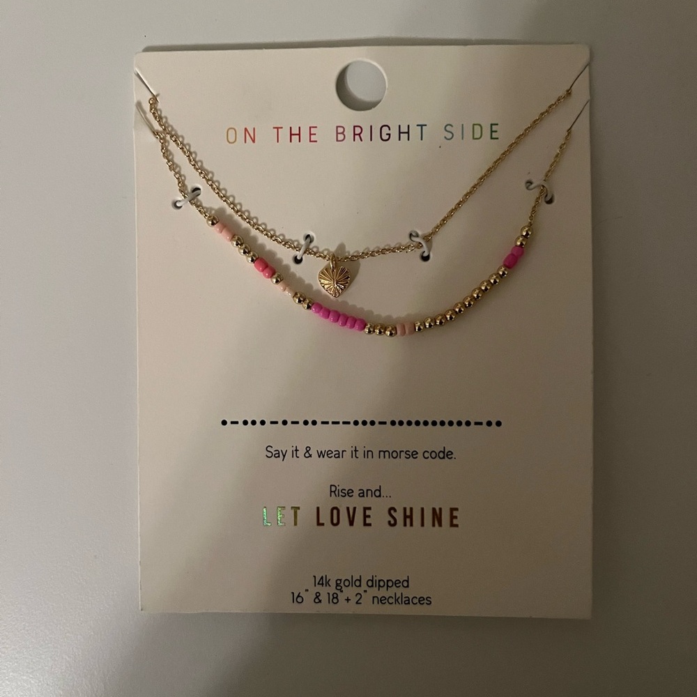 Nwt Morse Code Necklaces - image 1